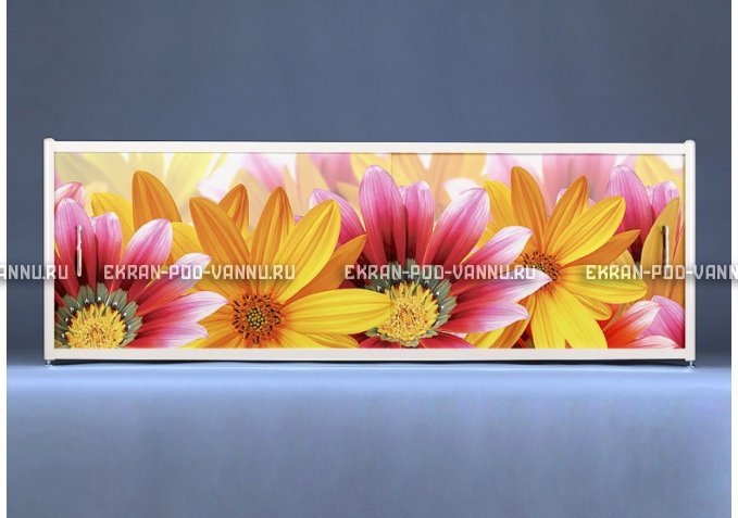 Раздвижной ФОТО экран - Flowers – купить по цене 8500 руб. в интернет-магазине в городе Ставрополь картинка 1