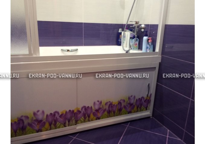 Экран на роликах EUROPLEX  Ирисы – купить по цене 12400 руб. в интернет-магазине в городе Ставрополь картинка 3