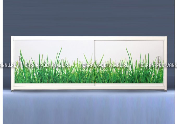 Экран на роликах EUROPLEX Трава – купить по цене 12400 руб. в интернет-магазине в городе Ставрополь картинка 1