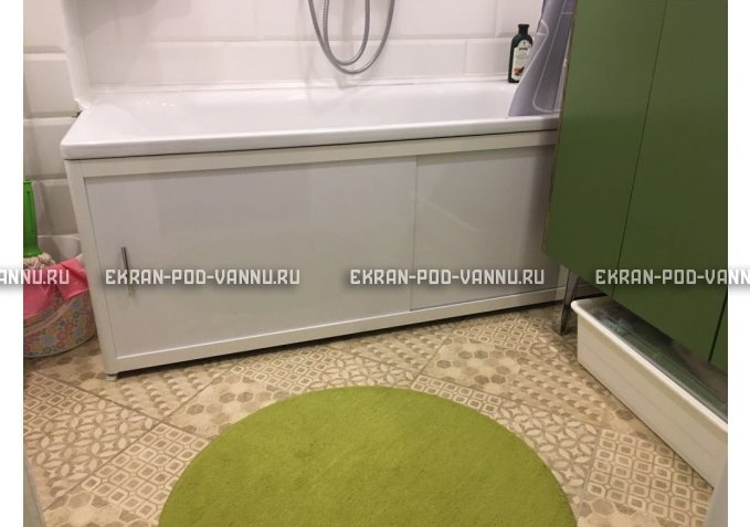 Раздвижной экран EUROPLEX Комфорт белый – купить по цене 6400 руб. в интернет-магазине в городе Ставрополь картинка 1