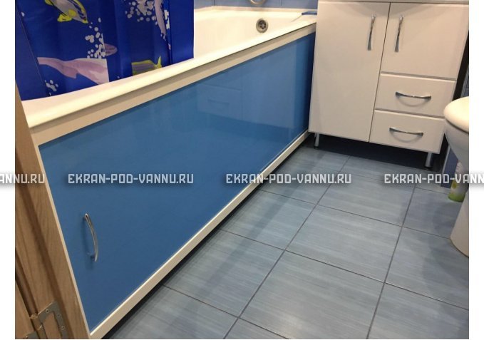 Раздвижной экран EUROPLEX Комфорт голубой – купить по цене 6750 руб. в интернет-магазине в городе Ставрополь картинка 3