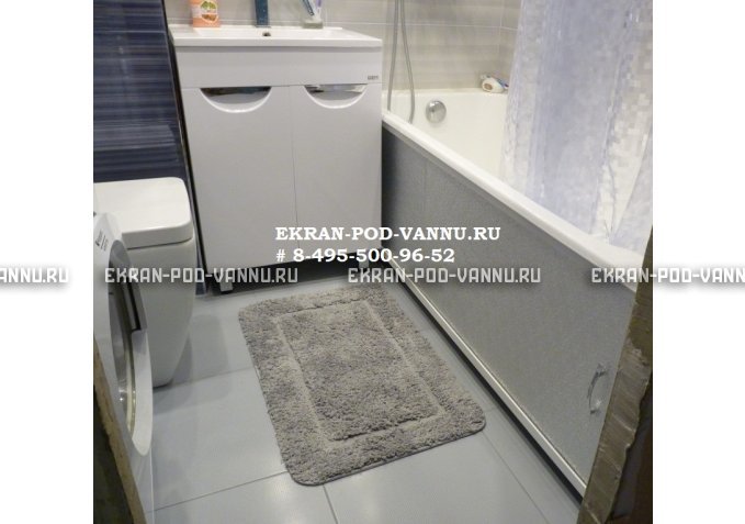 Раздвижной экран EUROPLEX Комфорт Серебро колотый лед – купить по цене 6550 руб. в интернет-магазине в городе Ставрополь картинка 2
