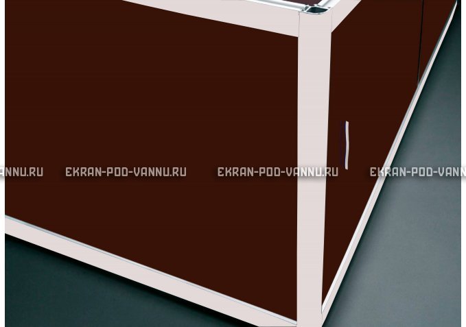 Угловой экран EUROPLEX Комфорт шоколад – купить по цене 8180 руб. в интернет-магазине в городе Ставрополь картинка 1