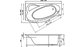 Акриловая ванна 1MarKa Gracia 150x94 – купить по цене 19400 руб. в интернет-магазине в городе Ставрополь картинка 8